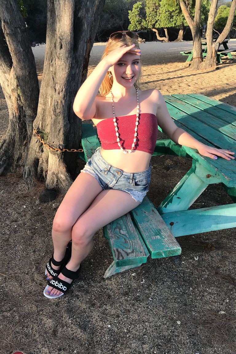 21P Saucy blonde Melody Marks displays her boobs and big ass in a compilation