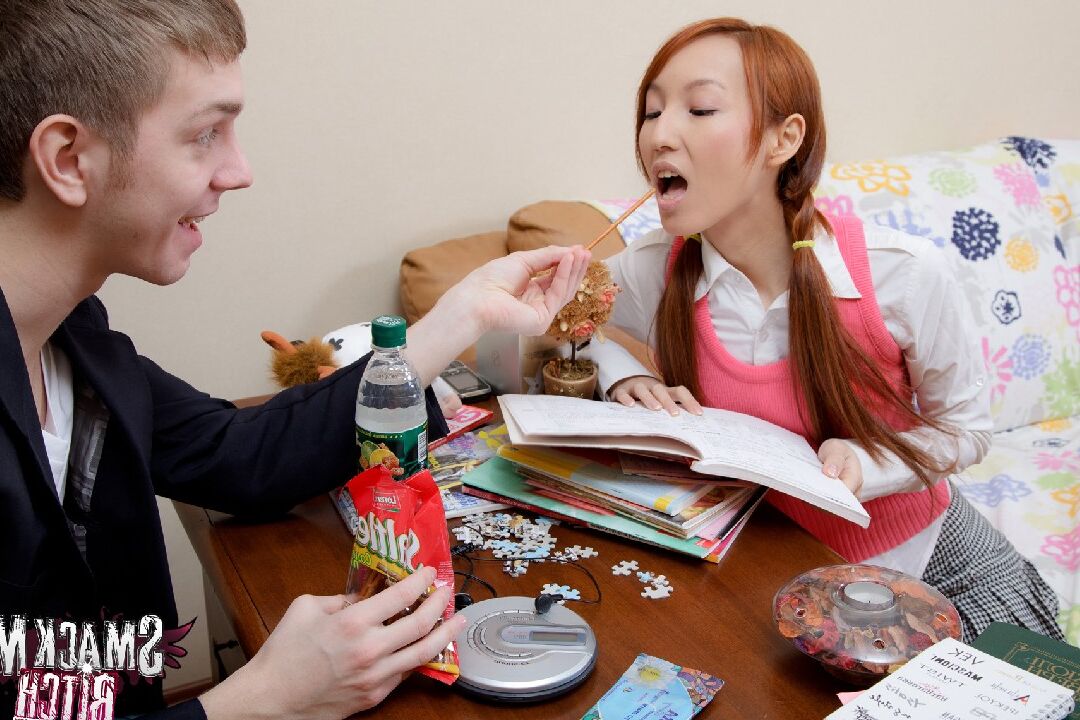15P School is out and Ajenda and her man are at home studying hard for the test