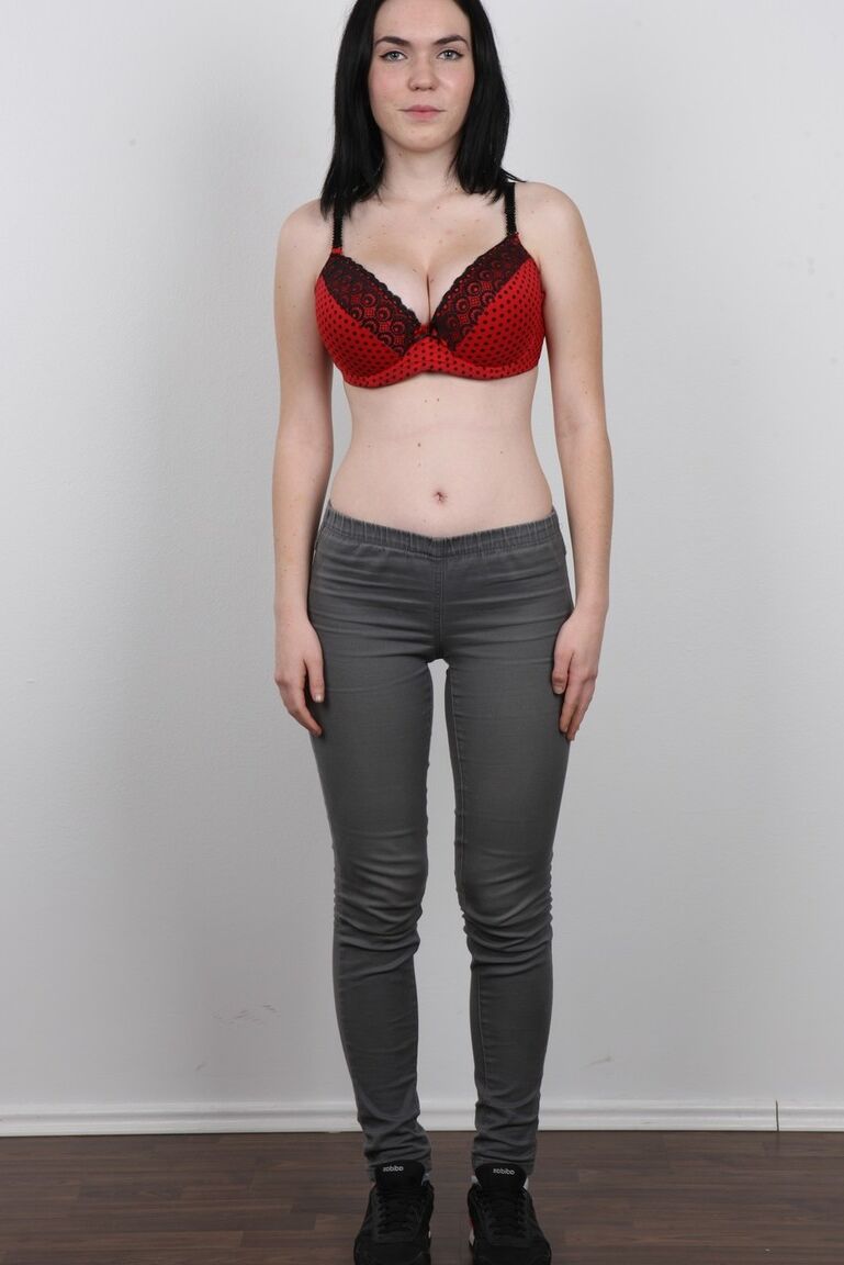 20P Amateur Petra has perky tits and huge nipples photographed for a casting call