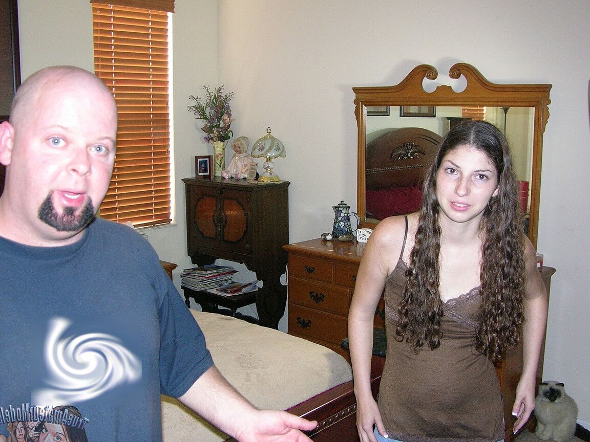 17P Teen first timer swaps oral sex with a bald guy before they fuck on a bed