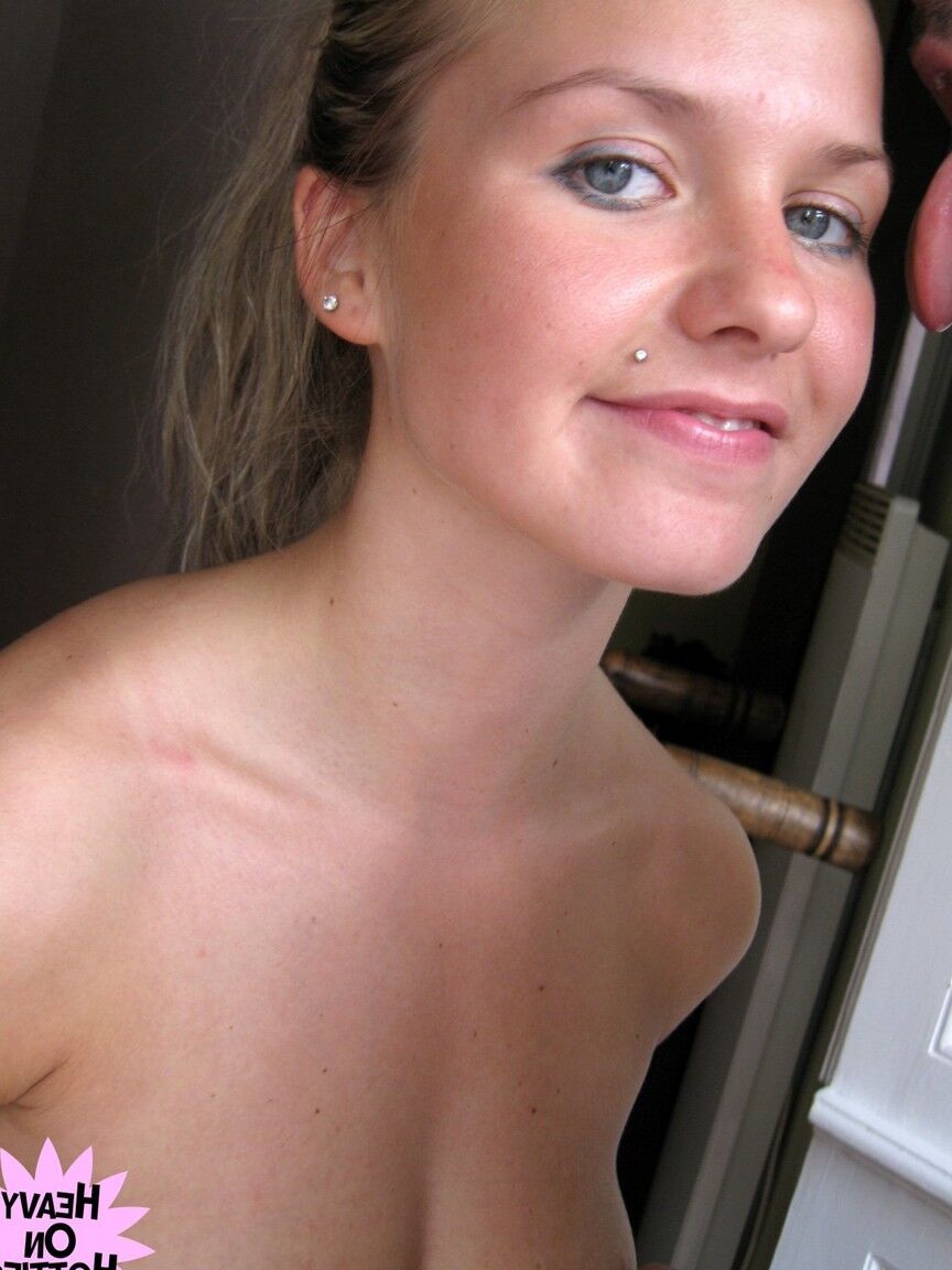 21P Blue-eyed babe with a tongue piercing Bella	gives POV head and gets facialed