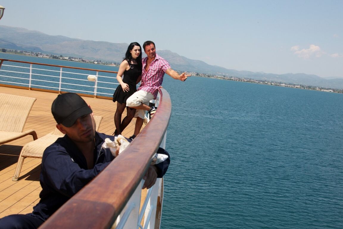21P Black haired European mom Angell Summers gets a DP ramming on a boat