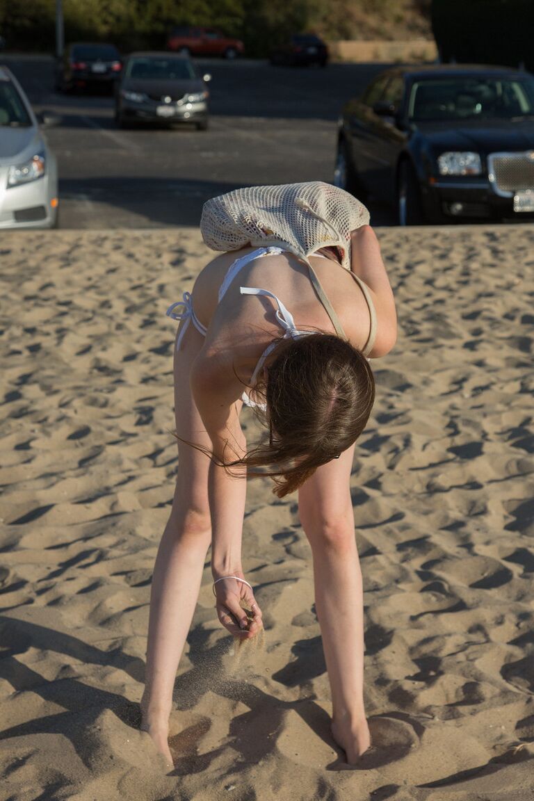 11P Teen girlfriend Patience Dolder shows her tasty nip & ass crack on the beach