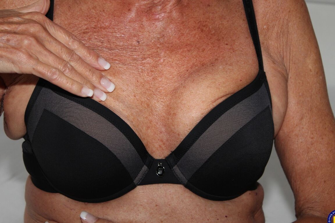 21P European mature with freckles Franziska shows her body in a solo