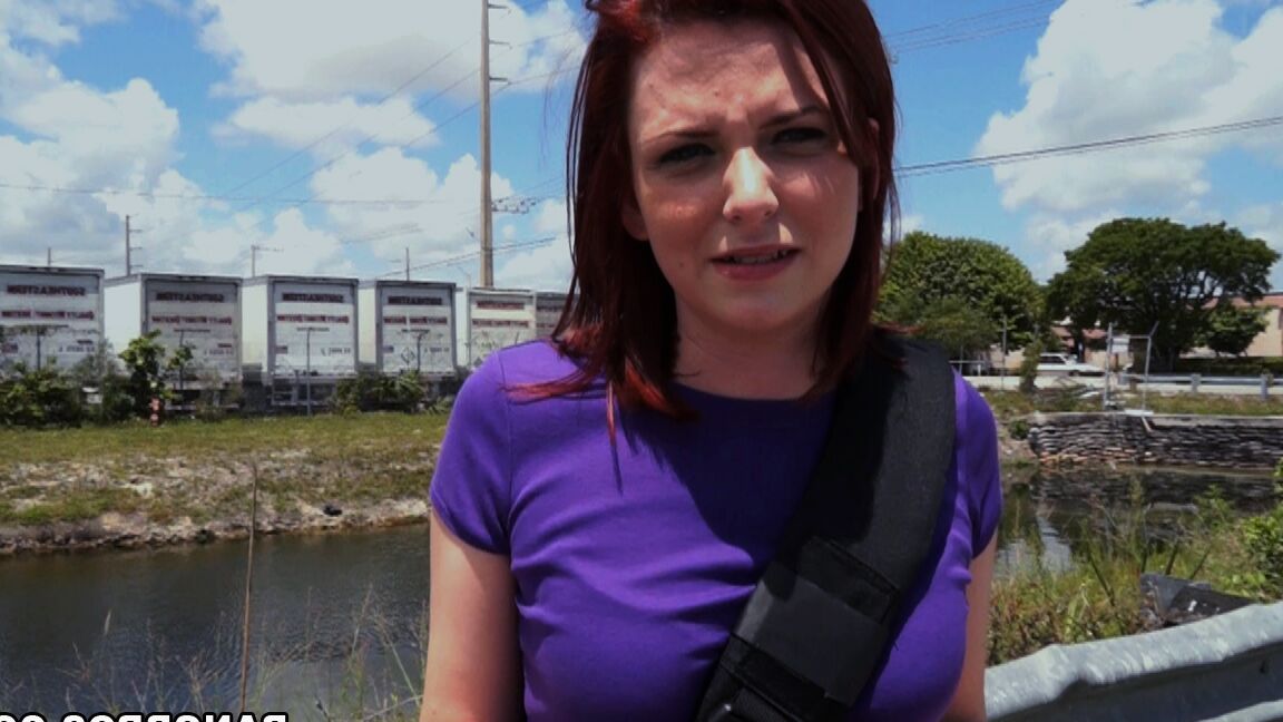21P Small boobed ginger Emma Evins fucking for cold hard cash in a van