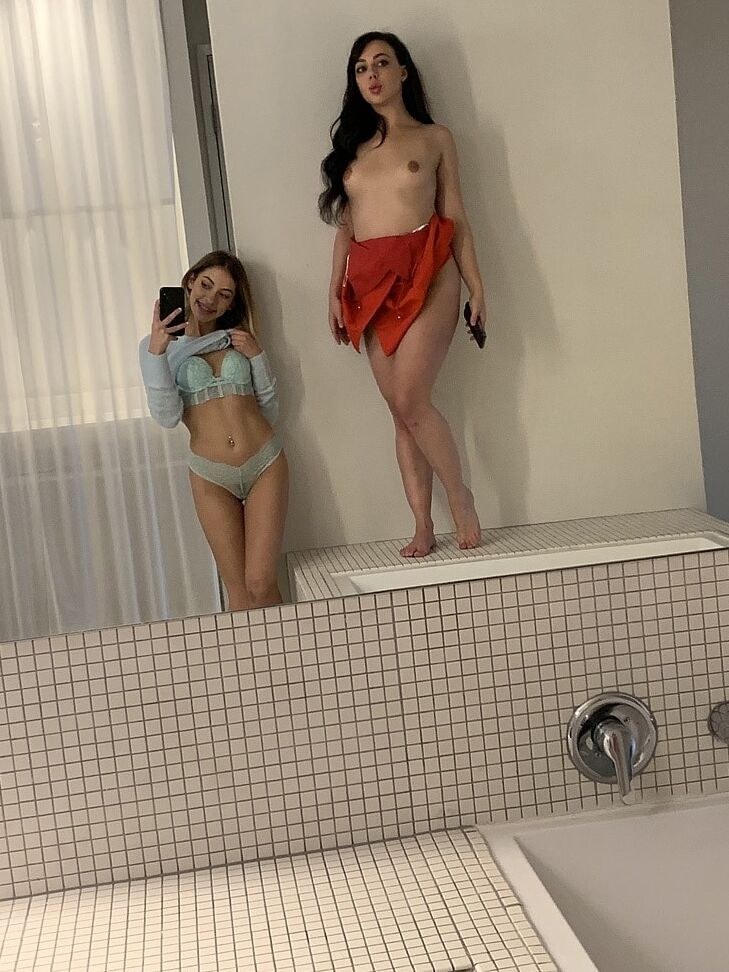 21P Adorable sweeties Khloe Kapri and Whitney Wright show their tits and asses