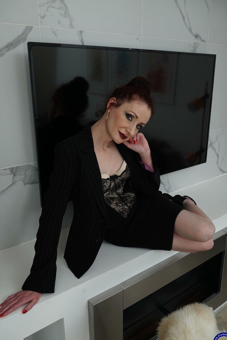 14P Naughty redhead Scarlet seduces a guy and gets her twat filled deeply