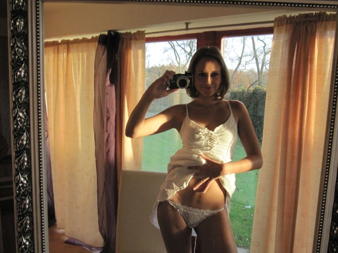 21P Cutie in a white dress Nolana flaunts her small tits and long legs