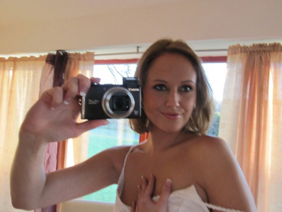 21P Cutie in a white dress Nolana flaunts her small tits and long legs