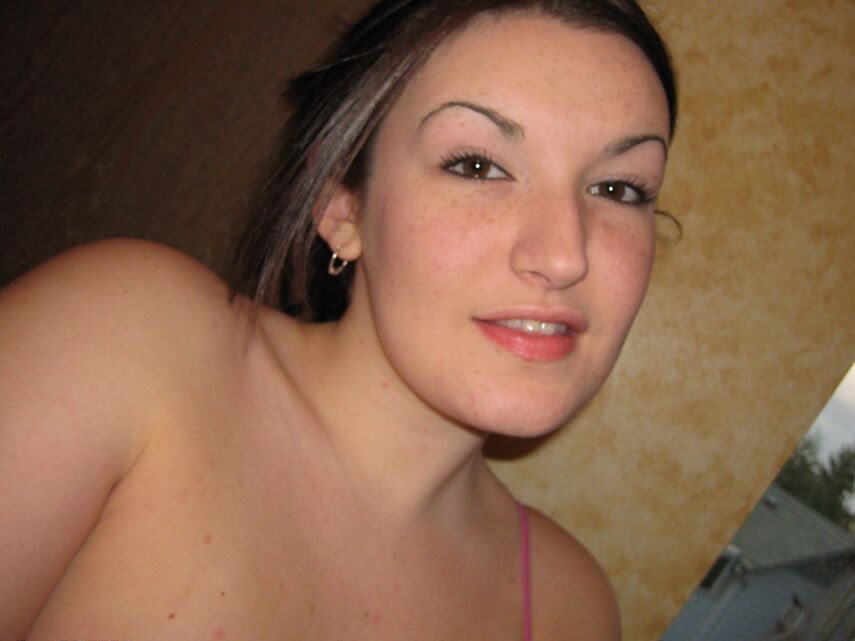 12P Kayla pulls down her top to show off her huge tits to you