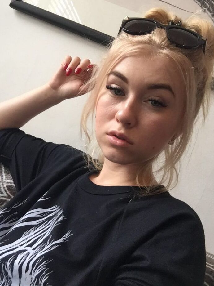 12P Beautiful blonde slut Misha Cross takes a selfie fully clothed and stark naked