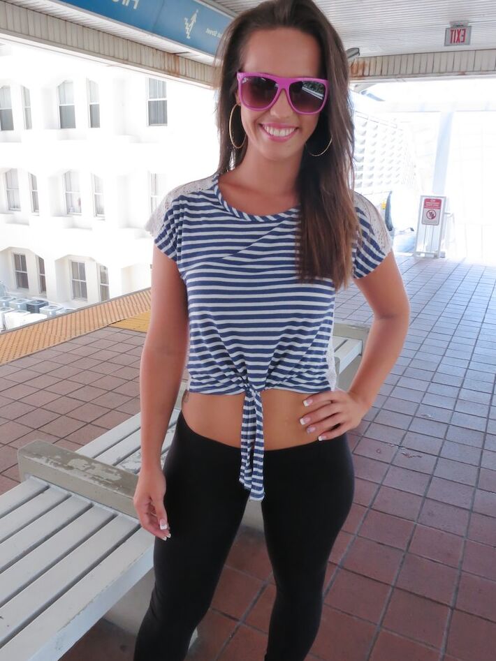 18P Funny girl with nice ass Kelsi Monroe comes for her first time in a good mood