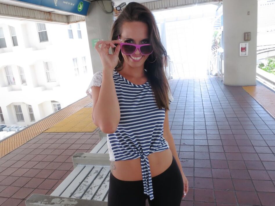 18P Funny girl with nice ass Kelsi Monroe comes for her first time in a good mood