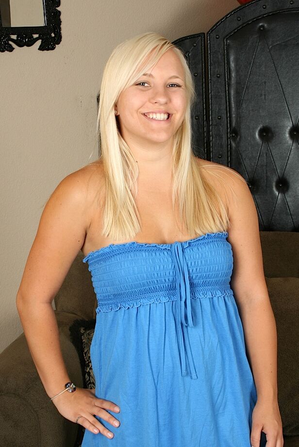 16P Young blonde first timer Naomi getting naked for casting couch audition