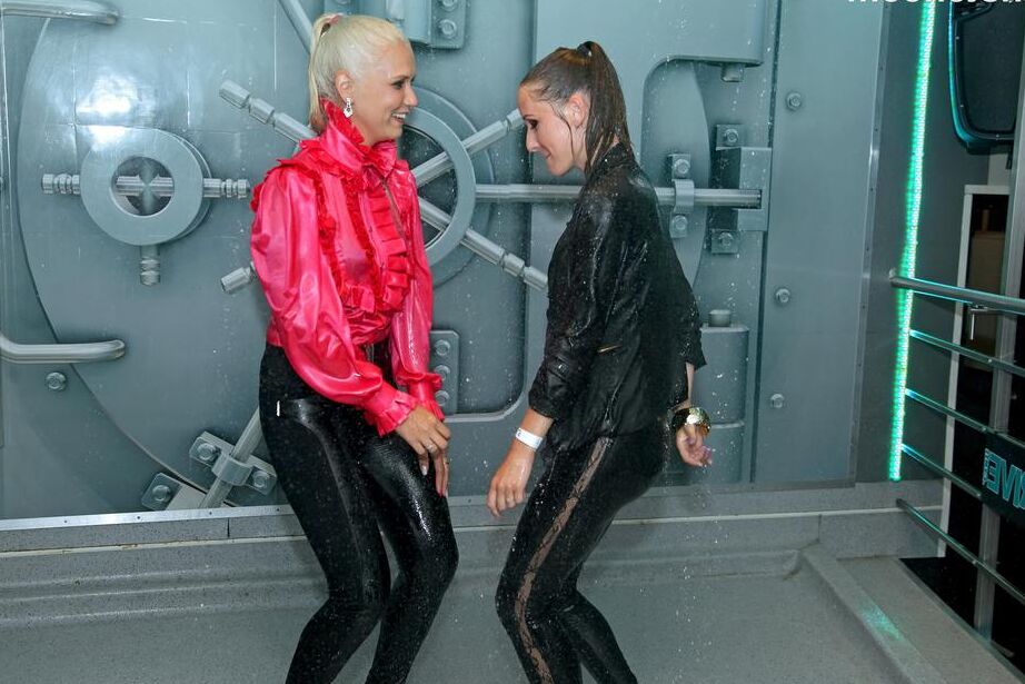 16P European vixens dance in wet clothes at a fetish party going really excited