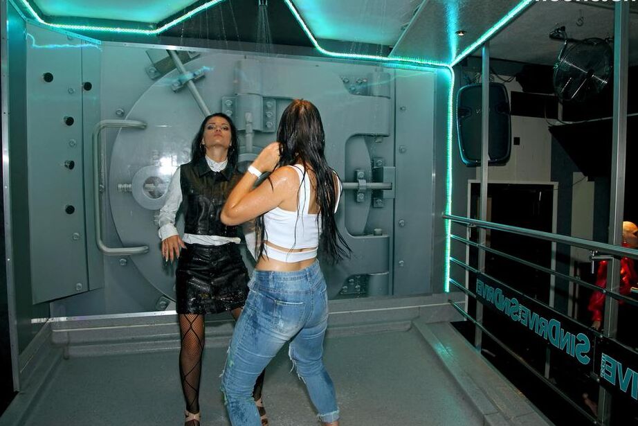 16P European vixens dance in wet clothes at a fetish party going really excited