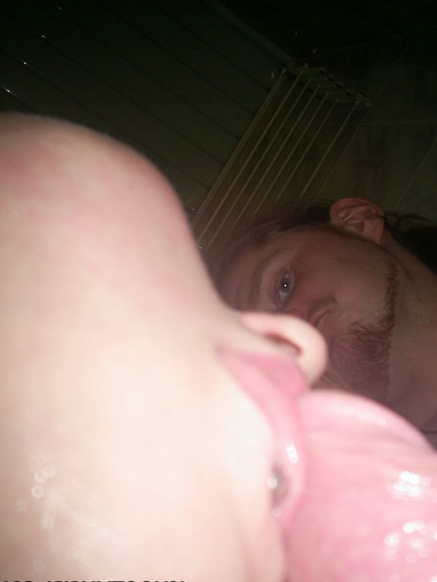 21P Tiny titted babe Tanya gives a blowjob after peeing in the shower with her BF