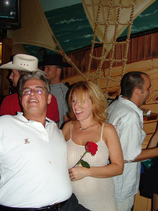 21P Chesty swinger Double Dee lets different men suck her big titties at the bar