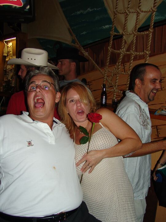 21P Chesty swinger Double Dee lets different men suck her big titties at the bar