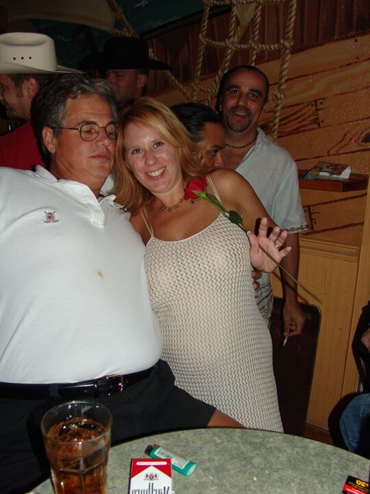 21P Chesty swinger Double Dee lets different men suck her big titties at the bar