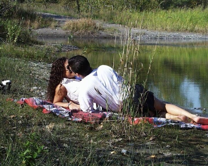 15P Horny couple partakes in MMF sex with a hiker near the water
