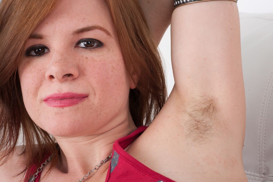 18P Alluring redhead beauty Zia flaunt hairy armpits & natural ginger vagina