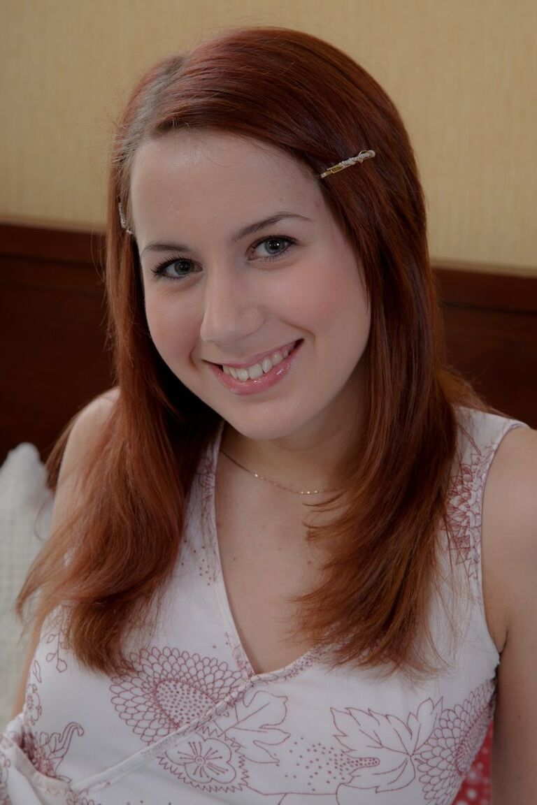 15P Cute redhead Zuzanna takes an open mouth cumshot after sexual intercourse
