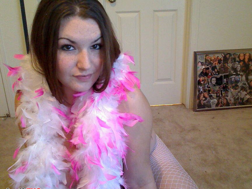 12P Slutty Kayla bends over and shows off her tight pussy through fishnets