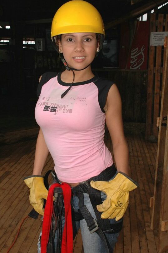 15P Latina amateurs Sara & Cristal do a threesome after zip lining adventure