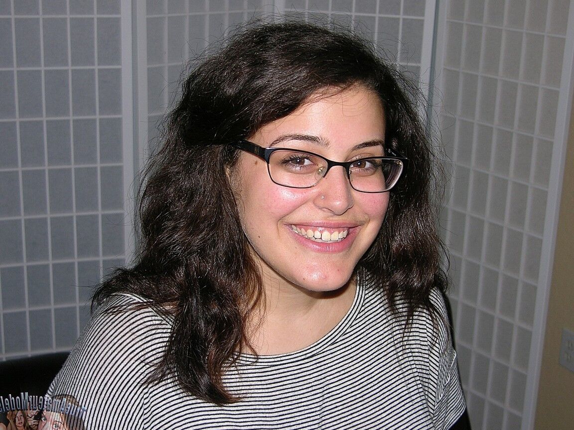 16P Nerdy girl takes a cumshot on her bare ass after getting naked to jerk a dick