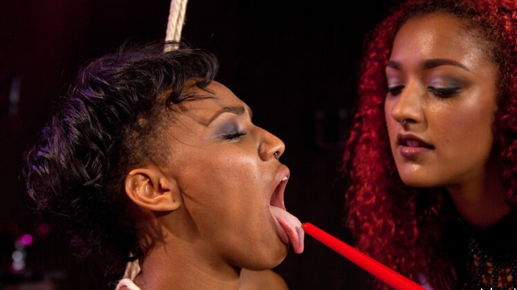 14P Dirty black lesbians Nikki and Daisy use toys to pleasure each other
