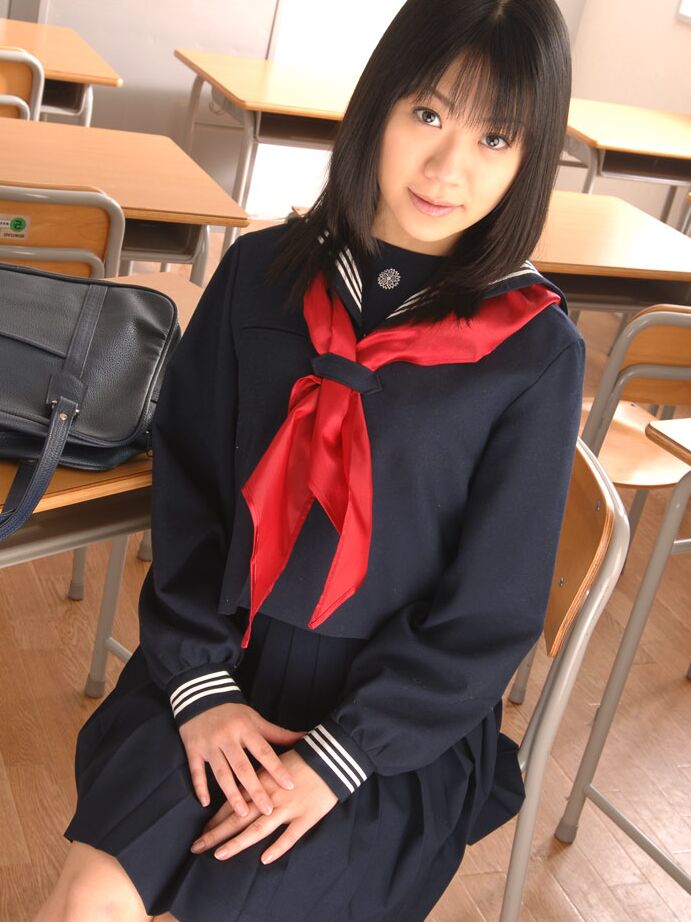 12P Hot Japanese schoolgirl Saya Misaki gets stripped in the classroom