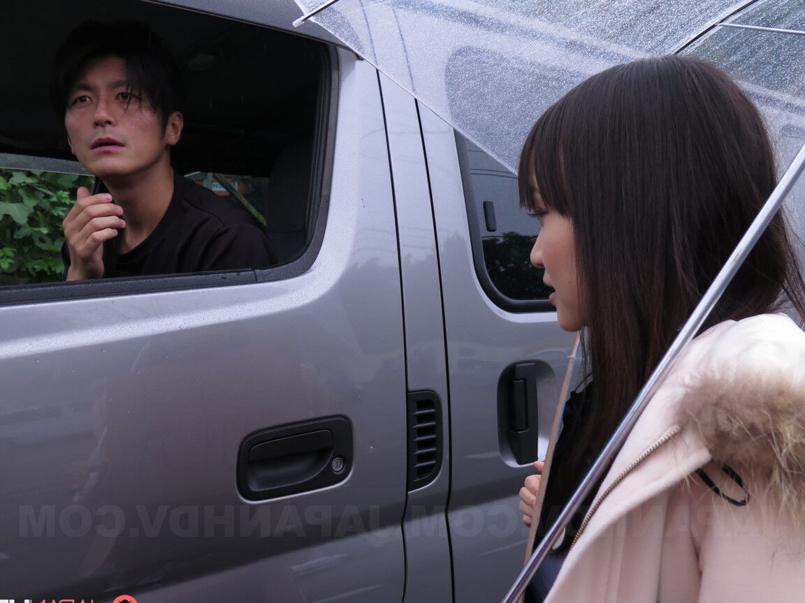 20P Asian brunette Mikoto Mochida gets picked up to suck a knob in a car