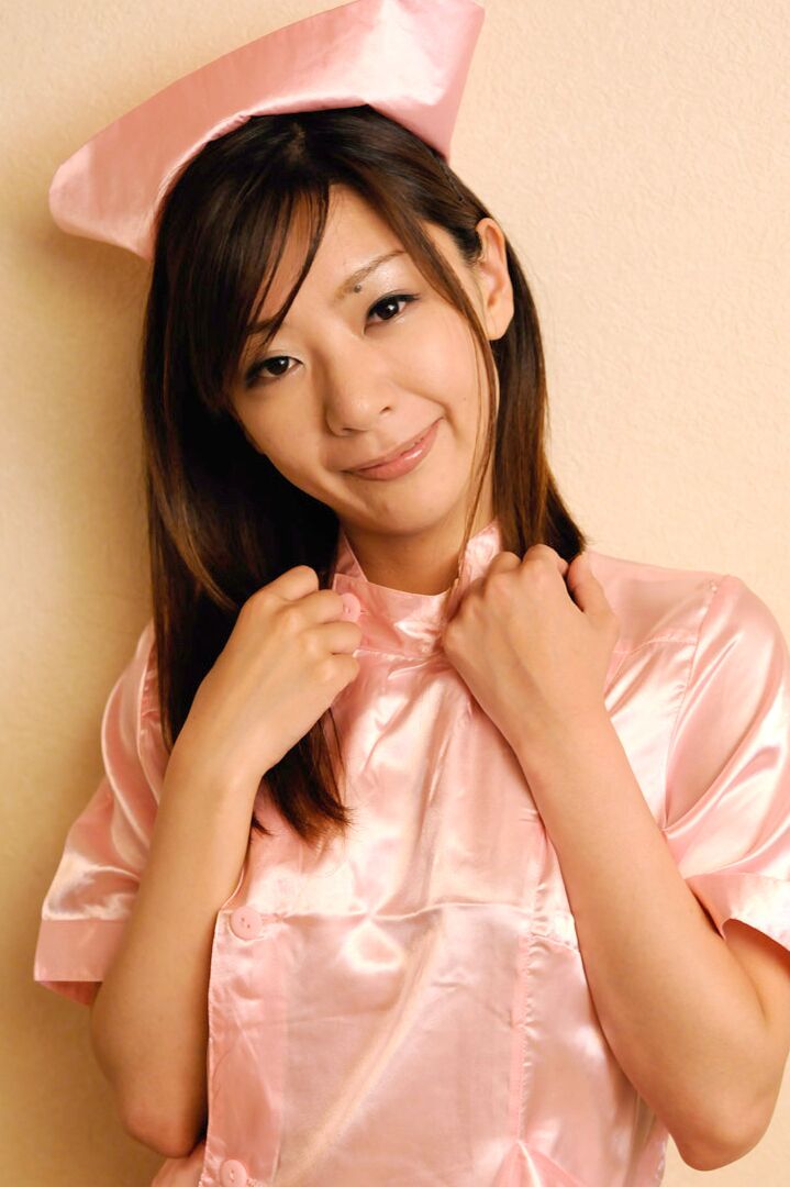 20P Japanese nurse with pierced nips Akemi Matsui unveils her bush & rides a dick