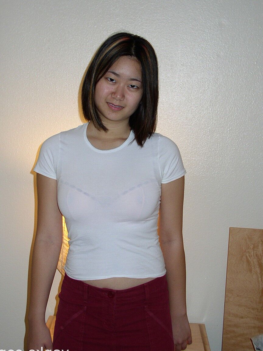 17P Asian with hairy bush Mei grabs her clit and fingers her wet pussy