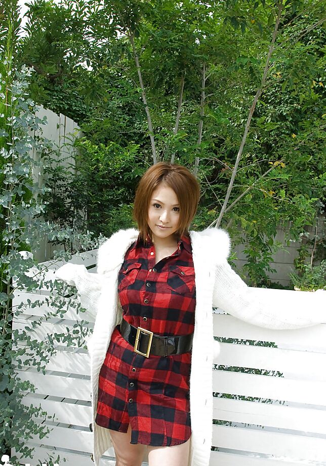 16P Sweet asian babe Yui Aoyama slowly uncovering her tempting curves