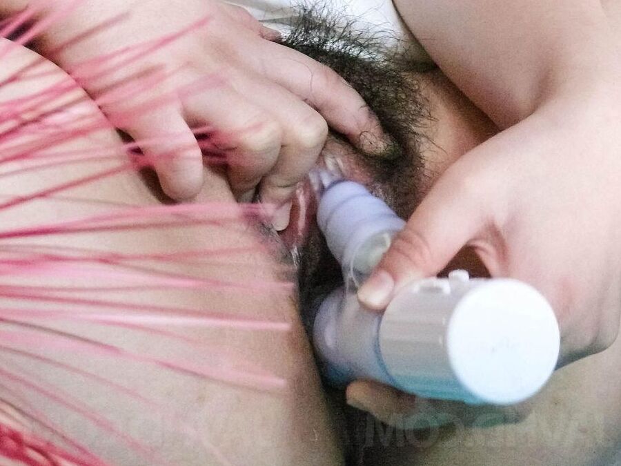 16P Mirai Haneda Asian busty fucks her nooky with vibrator she licked
