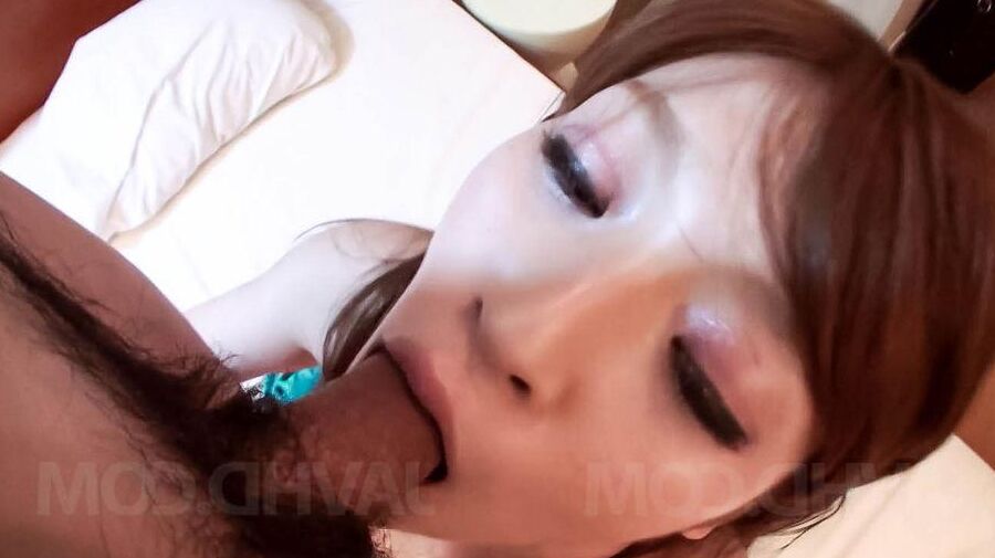 12P Yukina Mori Asian busty sucks dong and gets vibrator on clitoris