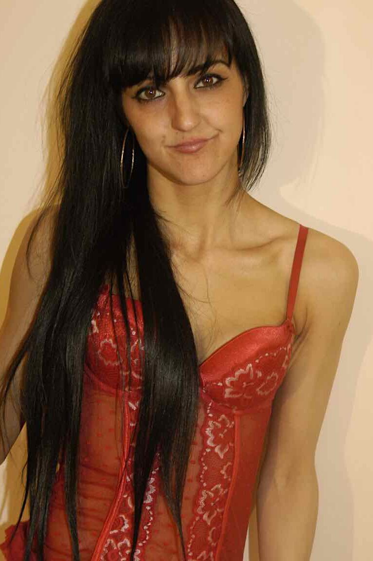 15P Brunette chick Aaliyah Banu gets cum on face while on knees for a blowbang