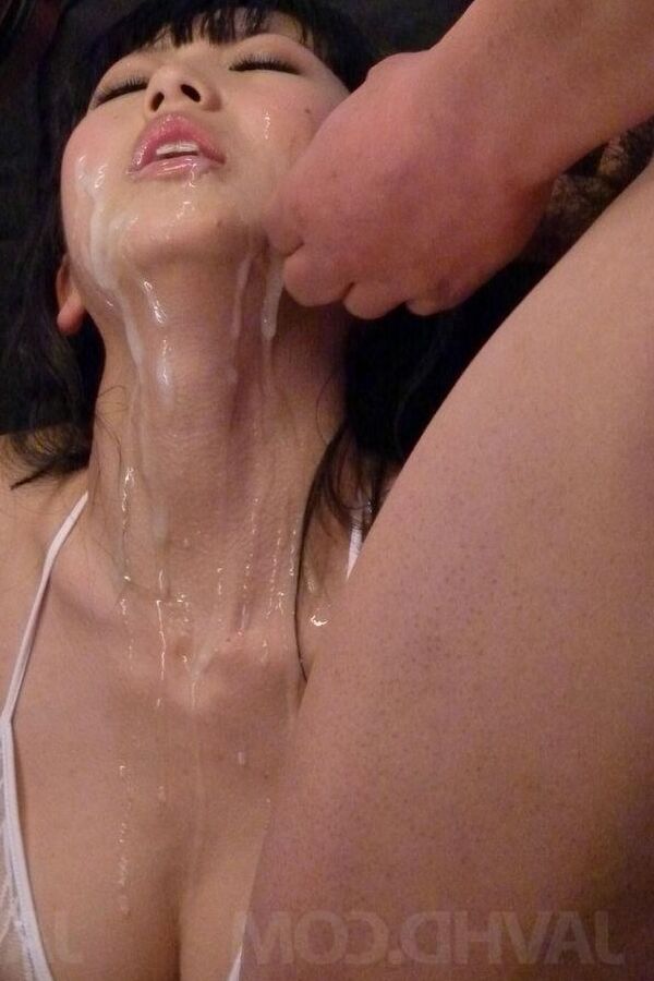 15P Riisa Minami gets vibrator on slit and cum on face and on boobs