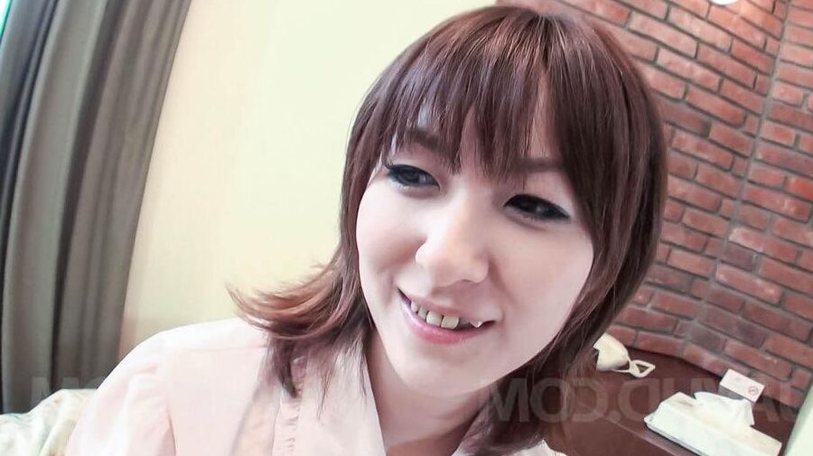 15P Hiromi Asian gets hard tool between her jugs and in hairy nooky