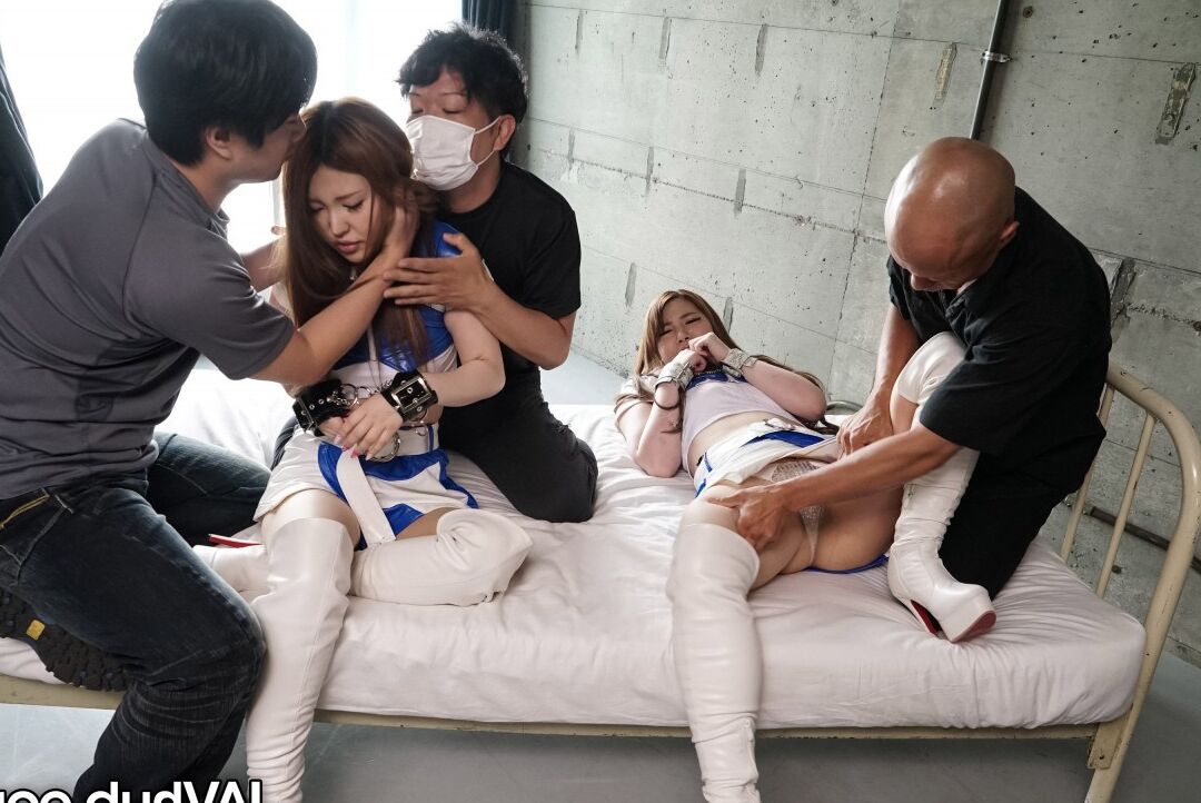 20P Japanese redhead Reika Ichinose & Mio Ozora are handled roughly during MMF sex