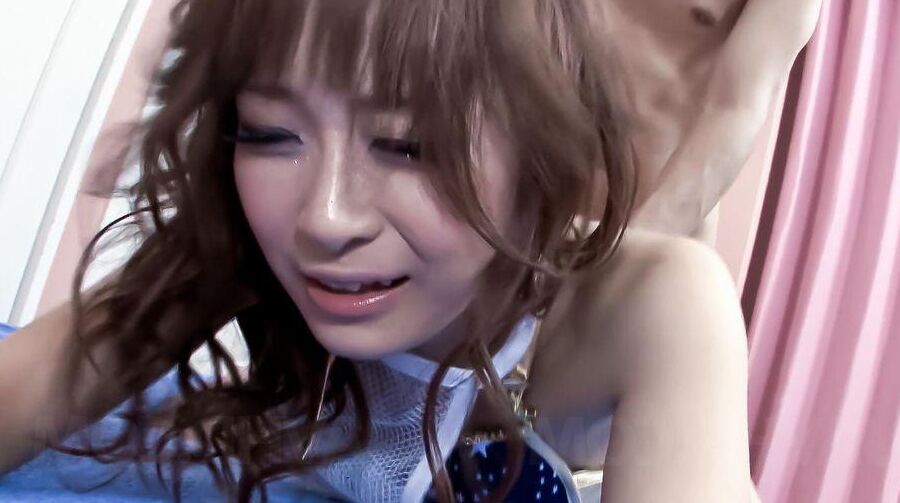 15P Misa Kikouden Asian fondles big jugs and cunt and sucks boner