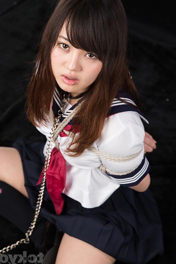 16P Japanese student as her hands tied behind her back while being mouth fucked