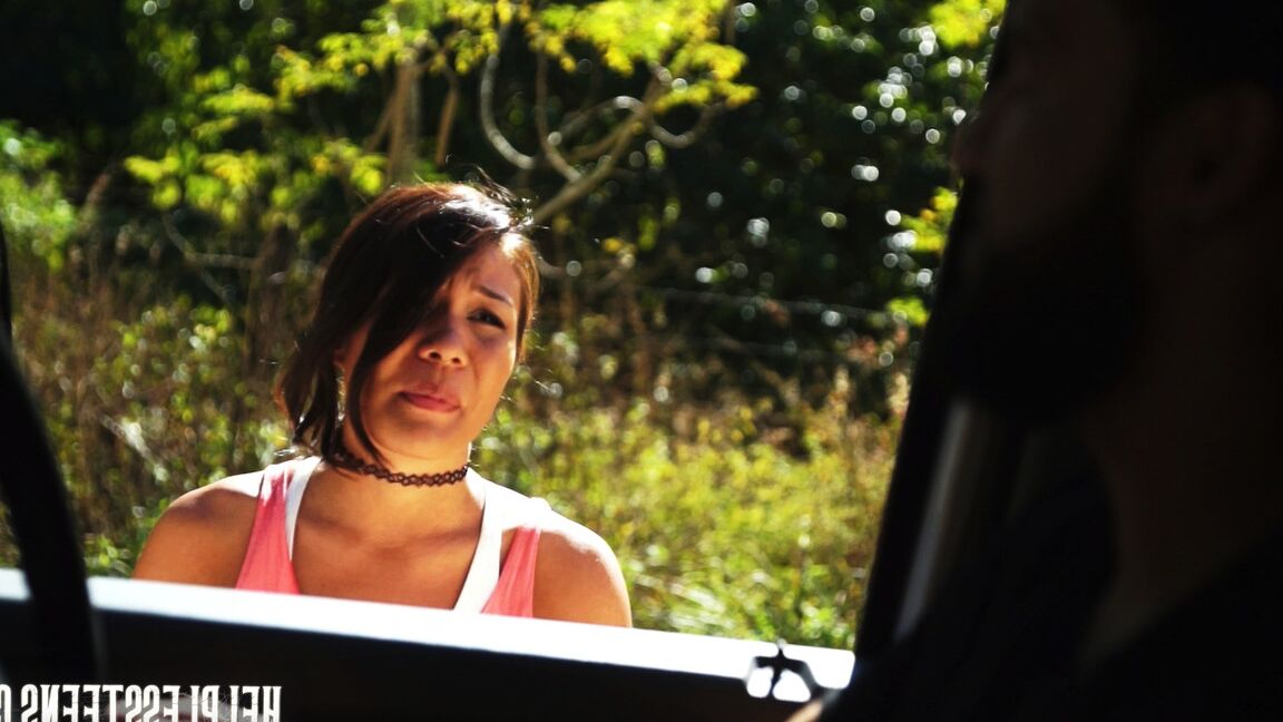 15P Asian teen Mena Mason is forced to fuck after accepting a ride from a stranger