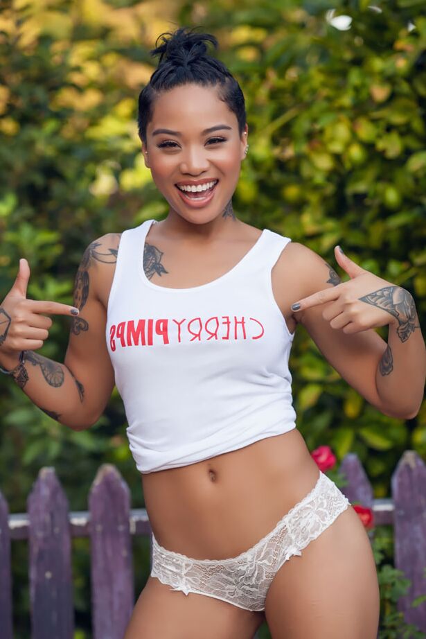 14P La modelo solista de ébano Honey Gold expone sus pequeñas tetas en bragas sexys