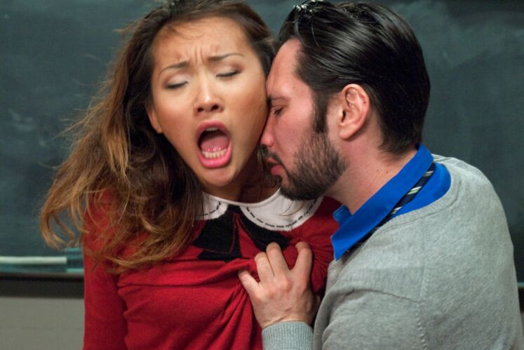 15P Misbehaving Asian student takes her punishment while in a dungeon