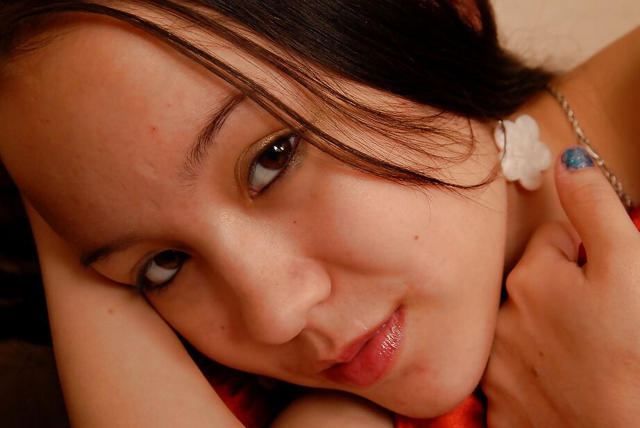 16P Petite Asian hottie Amai Liu undressing for masturbation session