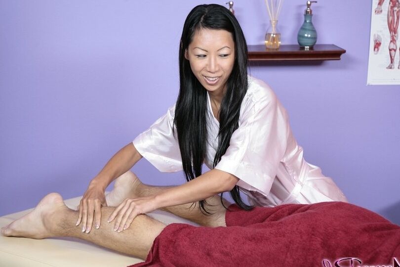 17P Asian masseuse Tia Ling services neighbor with her gentle small hands