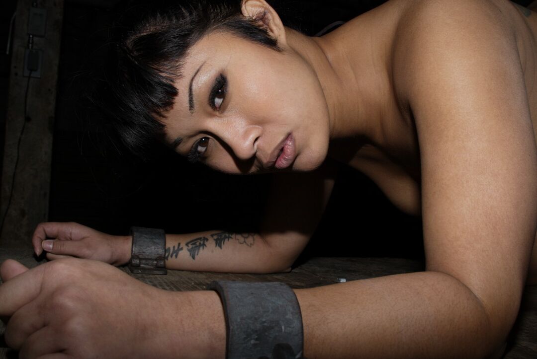 18P Tied up girl DragonLily gets toyed by her handler in wild BDSM action